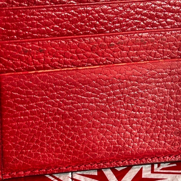 GUCCI RED INTERLOCKING G COMPAC T WALLET - Picture 8 of 13